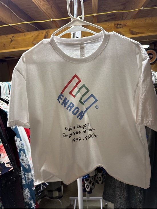 Enron ethics employee of the year cropped tshirt